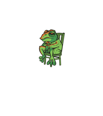 Frog minta szürke pólón