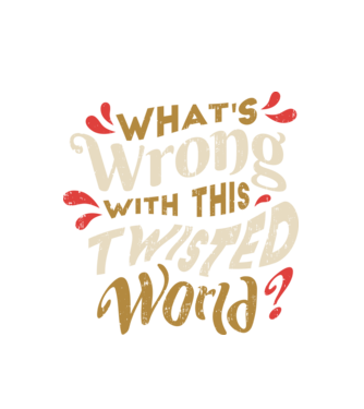 Twisted World minta fehér pólón