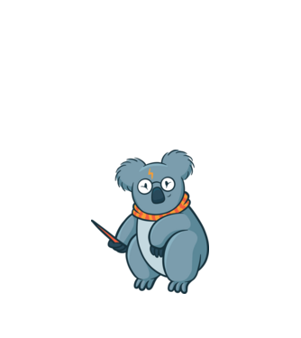 Koala potter minta fehér pólón