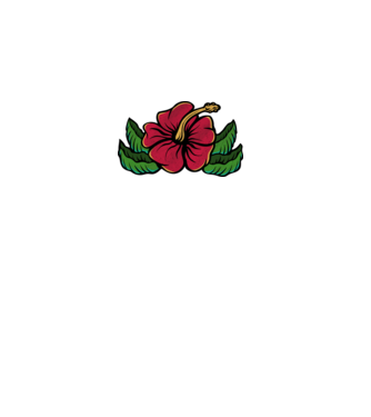 Hibiszkusz minta szürke pólón