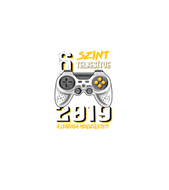 GAMER szint teljesítve 6. 2019 minta fekete pólón