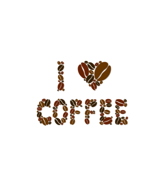 I Love Coffee minta fehér pólón