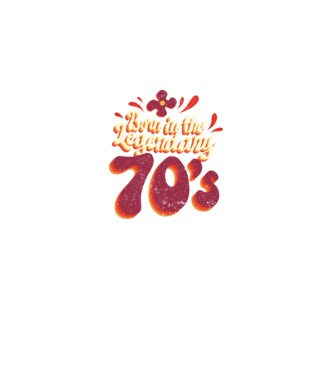 Born in the Legendary 70's minta fekete pólón