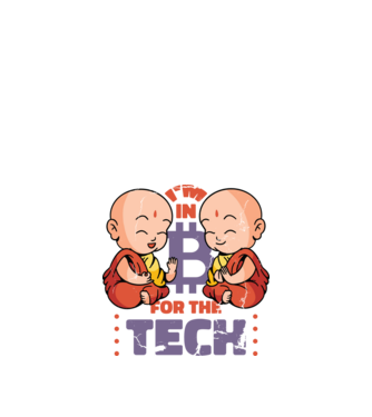 Bitcoin Buddha szerzetesek minta fekete pólón