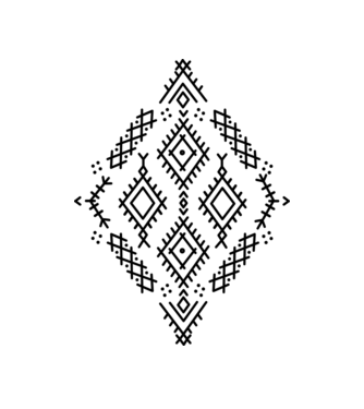 Berbere Symbol minta fehér pólón
