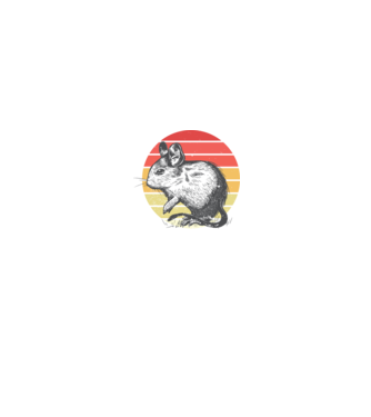 Retro Degu minta fekete pólón