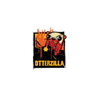 Otterzilla minta szürke pólón