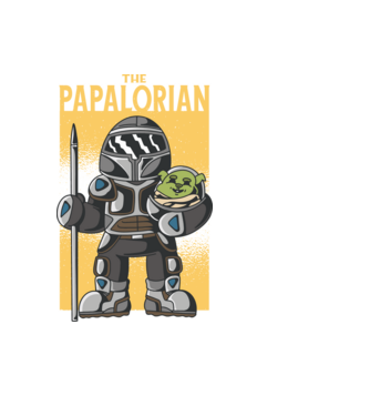 Papalorian minta fekete pólón