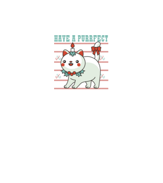 Have a Purrfect Christmas minta fekete pólón