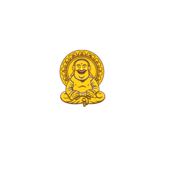 Gamer buddha minta fekete pólón