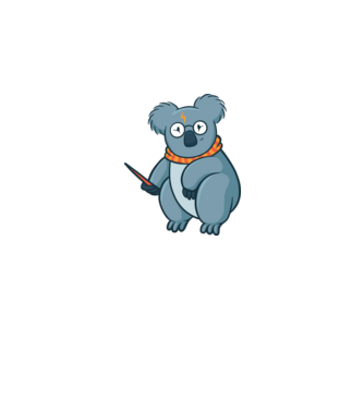 Koala potter minta fehér pólón