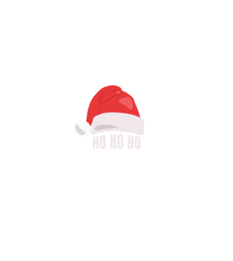 Ho Ho Ho Télapó Sapka minta fekete pólón