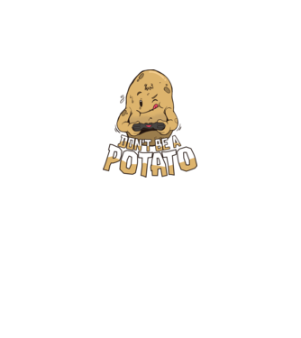 Don't be a Potato Gamer minta szürke pólón