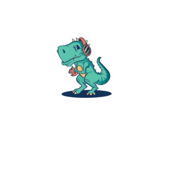 Gaming Dinosaur minta rózsaszín pólón