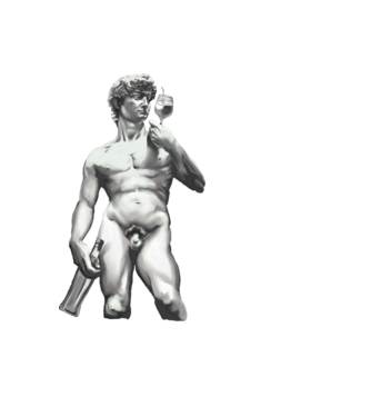 Michelangelo Cup Bottle minta fekete pólón