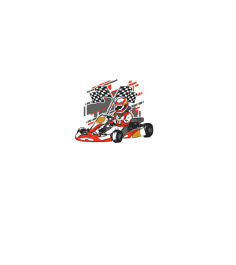 Gokart minta fekete pólón
