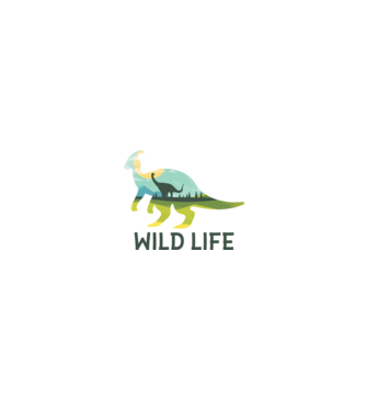 Dinoszaurusz minta fekete pólón