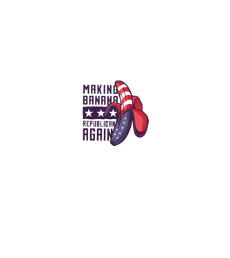 Make Banana Republican Again minta fehér/piros pólón