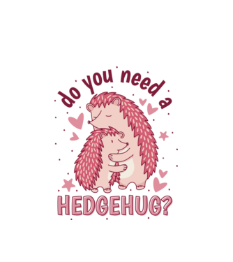 Hedgehug minta fehér pólón