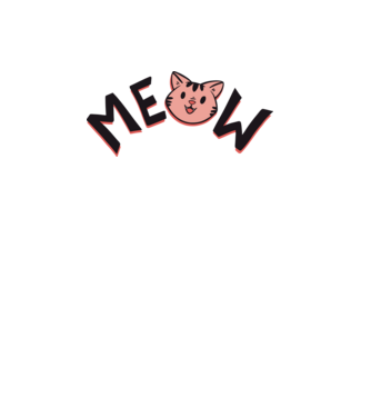 Meow minta szürke pólón