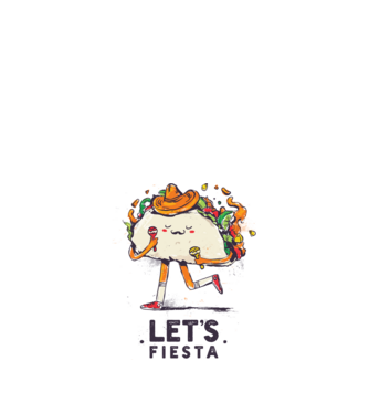 Mexikói taco minta homokszín pólón