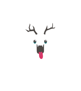 Funny Deer minta homokszín pólón