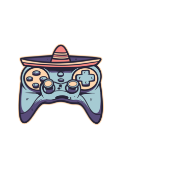 mexican joystick minta fekete pólón