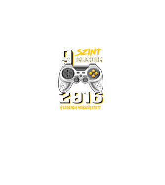 GAMER szint teljesítve 9. 2016 minta fekete pólón