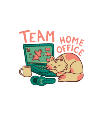 Team Home Office minta fehér pólón