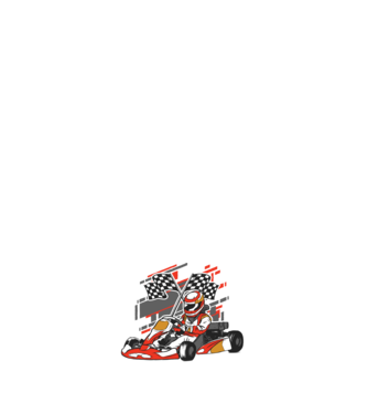 Gokart minta sötétkék pólón