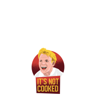 It's not Cooked - Vicces beszolós póló minta homokszín pólón