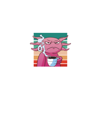 Mérges Axolotl minta farmerkék pólón