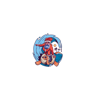 Santa Surf minta fehér/piros pólón
