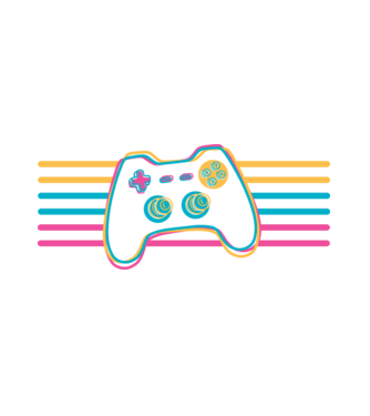 Retro Gamer Kontroller minta fehér pólón