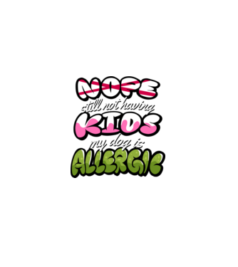 No Kids  minta fekete pólón