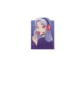 Lollipop Gamer Girl minta fekete/piros pólón