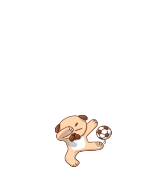 Focis Mopsz DAB minta fehér pólón