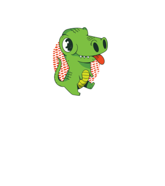 Cuki Dinoszaurusz minta szürke pólón