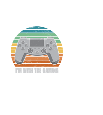 Gaming minta fekete pólón