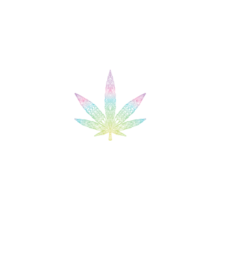 Színes Marijuana Levél minta fekete pólón