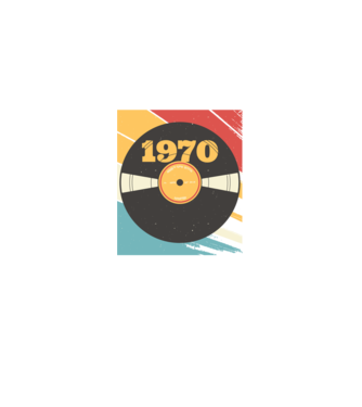 Born in 1970 Limited Edition Vynil Bakelit Retro minta fekete pólón