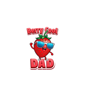 Berry Cool Dad Eper Napszemüvegben minta fekete pólón