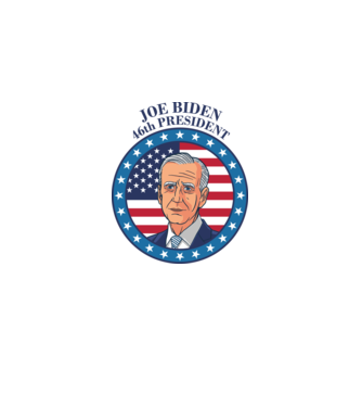 Joe Biden az Usa 46. elnöke minta fehér pólón