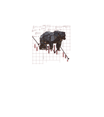 Polygonal Bear minta fehér pólón