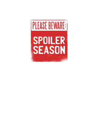 Vigyázat! Spoiler veszély minta fehér pólón