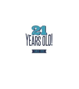 21 years old awesome since 1999 minta szürke pólón