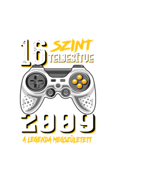 GAMER szint teljesítve 16. 2009 minta fehér pólón