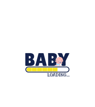 Baby is loading - vicces póló Kismamáknak minta fehér pólón