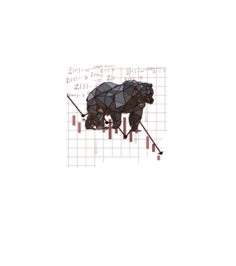 Polygonal Bear minta fehér pólón