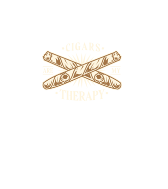 Cigars Are My Therapy minta fekete pólón